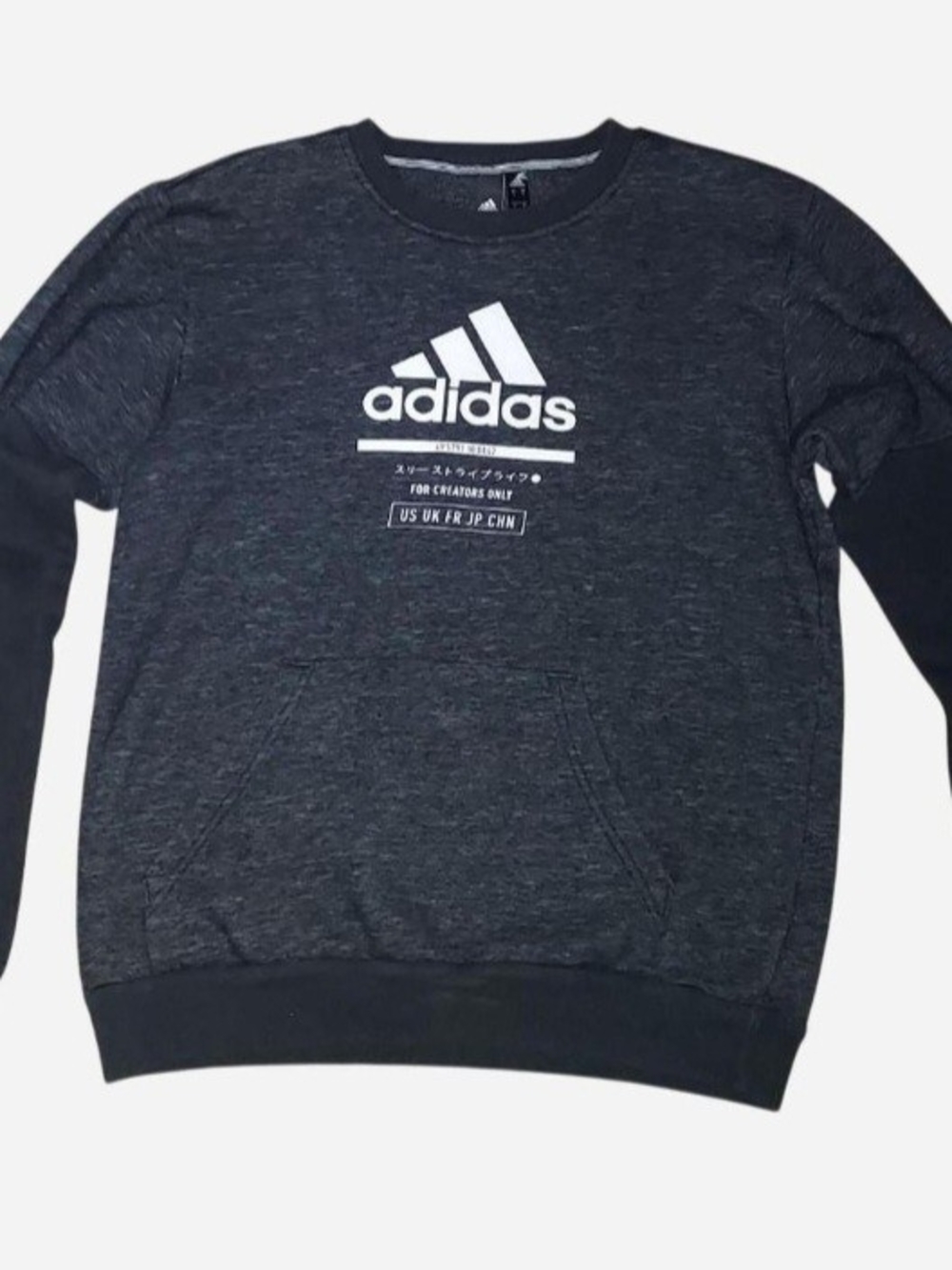 adidas "For Creators Only" Gray & Black Crewneck Sweatshirt